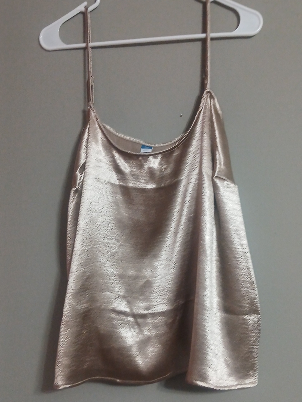 Old Navy Rose Gold Satin Cami Tank